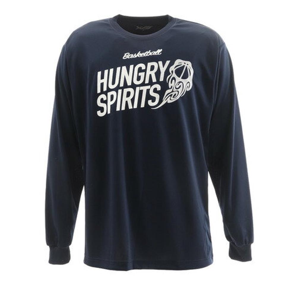 【10%OFFクーポン 2/16まで】エックスティーエス（XTS） ドライ 吸汗速乾 長袖Tシャツ 751G0ES1620 NVY バスケットボールウェア ロンT