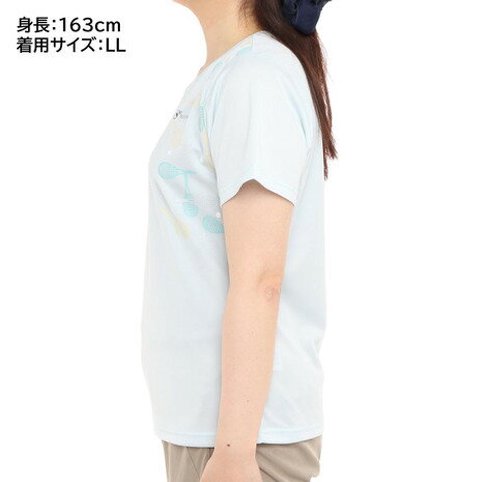 ウィッテム（HUITIEME）（レディース）テニス ドライプラス グラフィック アイコンTシャツ HU20FLS733065LBLU