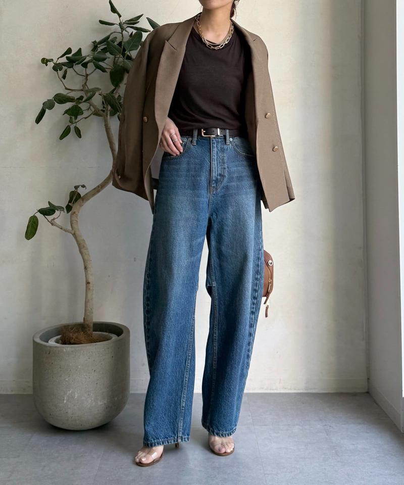 【ベストセラーアイテム】カーブデニム