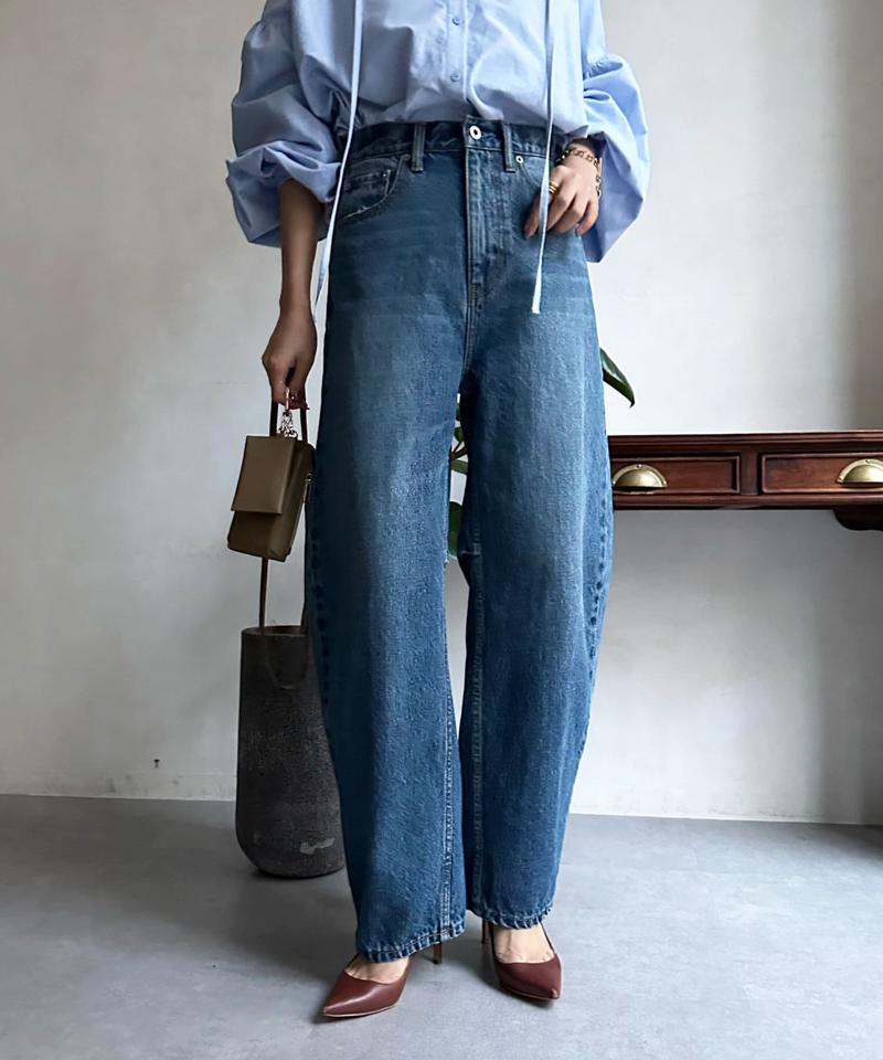 【ベストセラーアイテム】カーブデニム