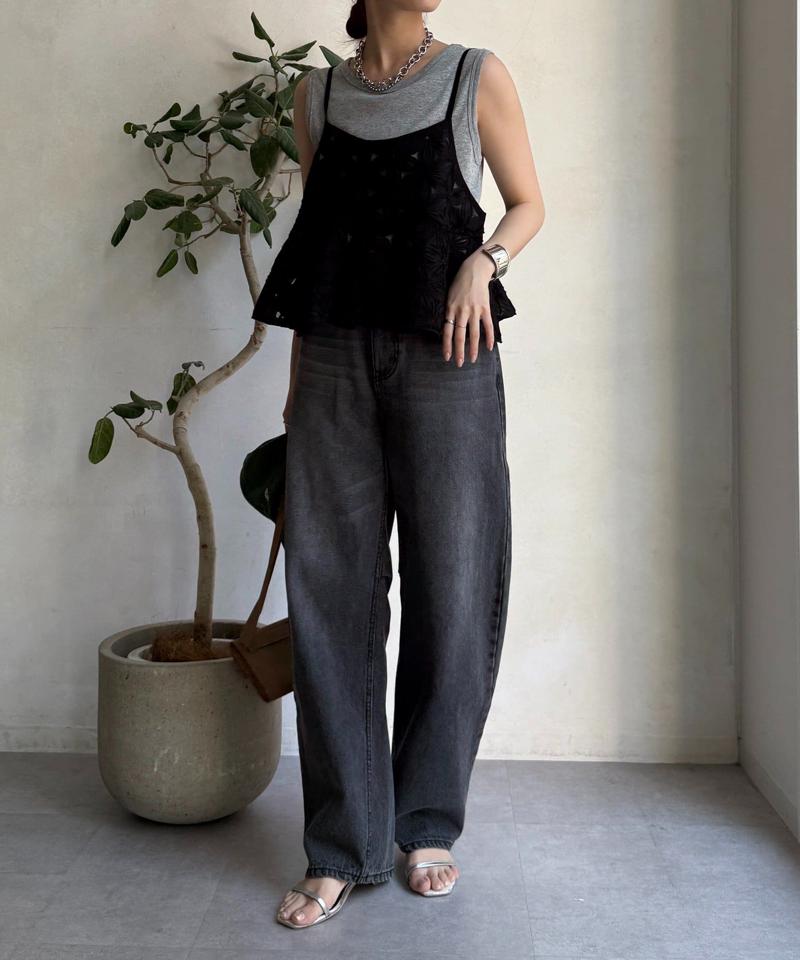 【ベストセラーアイテム】カーブデニム