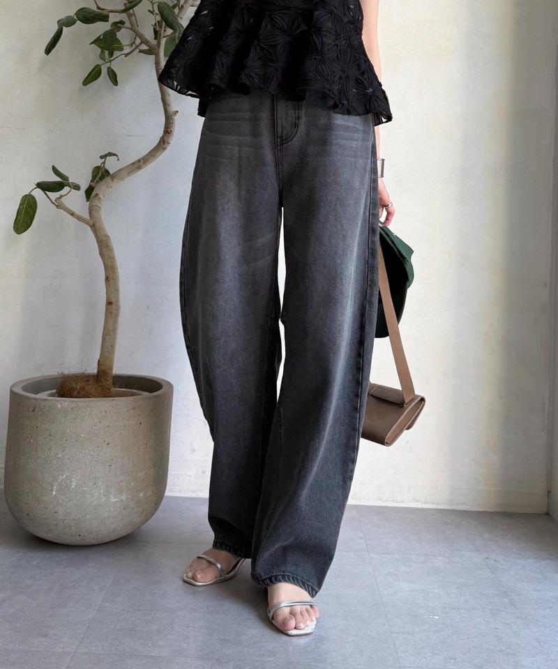 【ベストセラーアイテム】カーブデニム