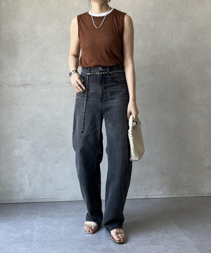 【ベストセラーアイテム】カーブデニム