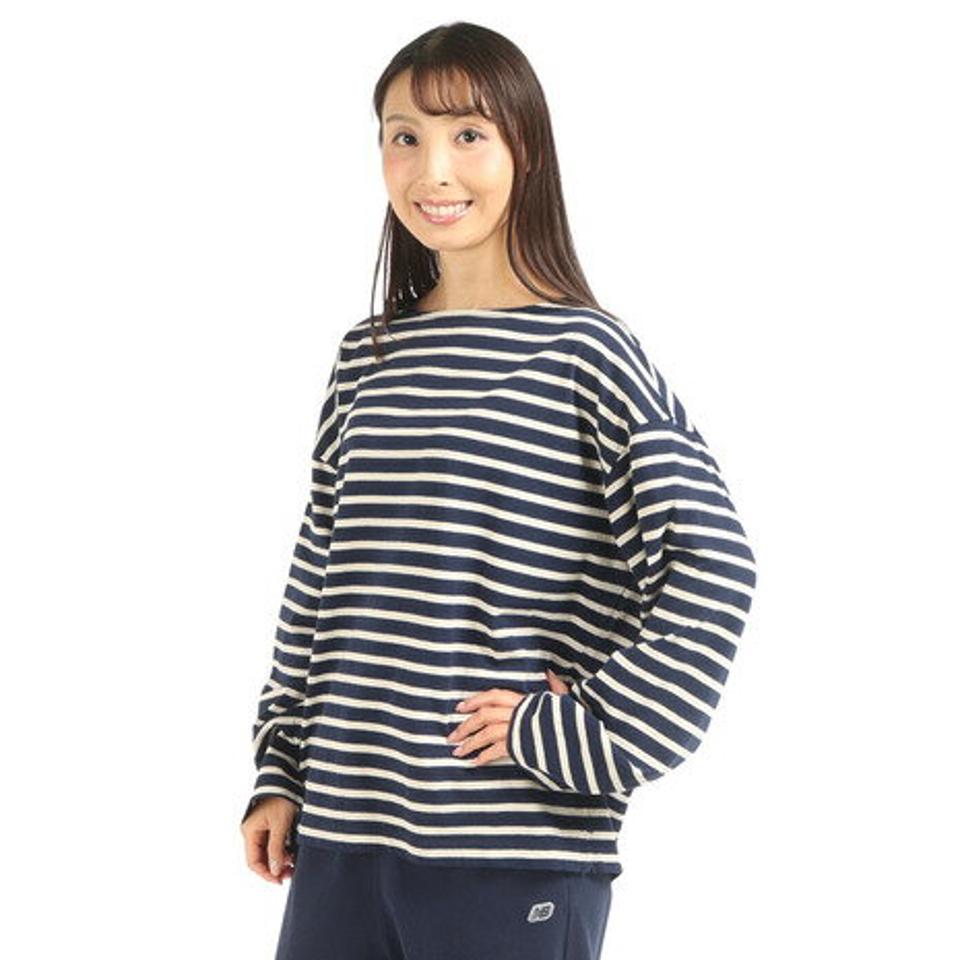 ニューバランス（new balance）（レディース）長袖Tシャツ レディース 900 ストライプ AWT25071