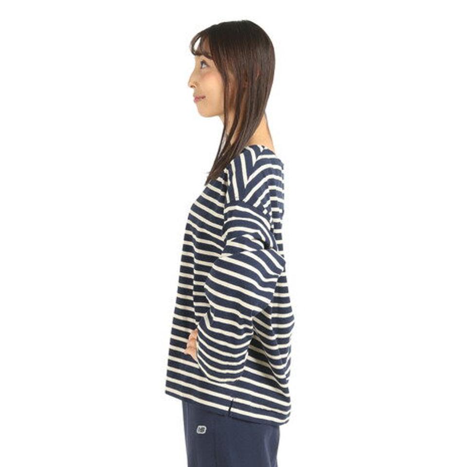 ニューバランス（new balance）（レディース）長袖Tシャツ レディース 900 ストライプ AWT25071