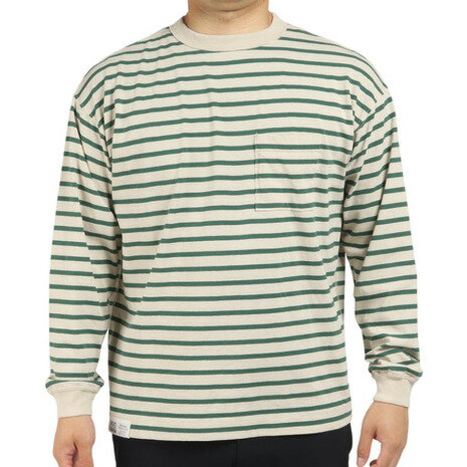 ニューバランス（new balance）（メンズ）長袖Tシャツ メンズ 900 ストライプ AMT25069TWF