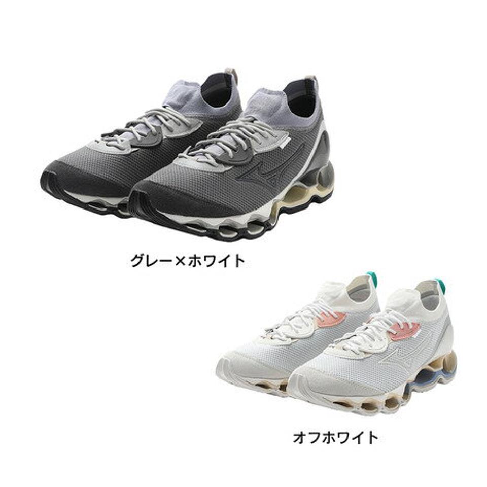 ミズノ（MIZUNO）（メンズ、レディース）スニーカー メンズ グレー ウエーブプロフェシーベータ WAVE PROPHECY B グレーホワイト D1GA227602