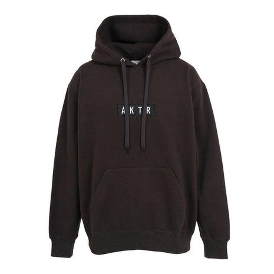 【10％OFFクーポン! 23日迄】アクター（AKTR）（メンズ、レディース）バスケットボールウェア ロゴスウェット プルオーバーフーディー 222-024010 BK