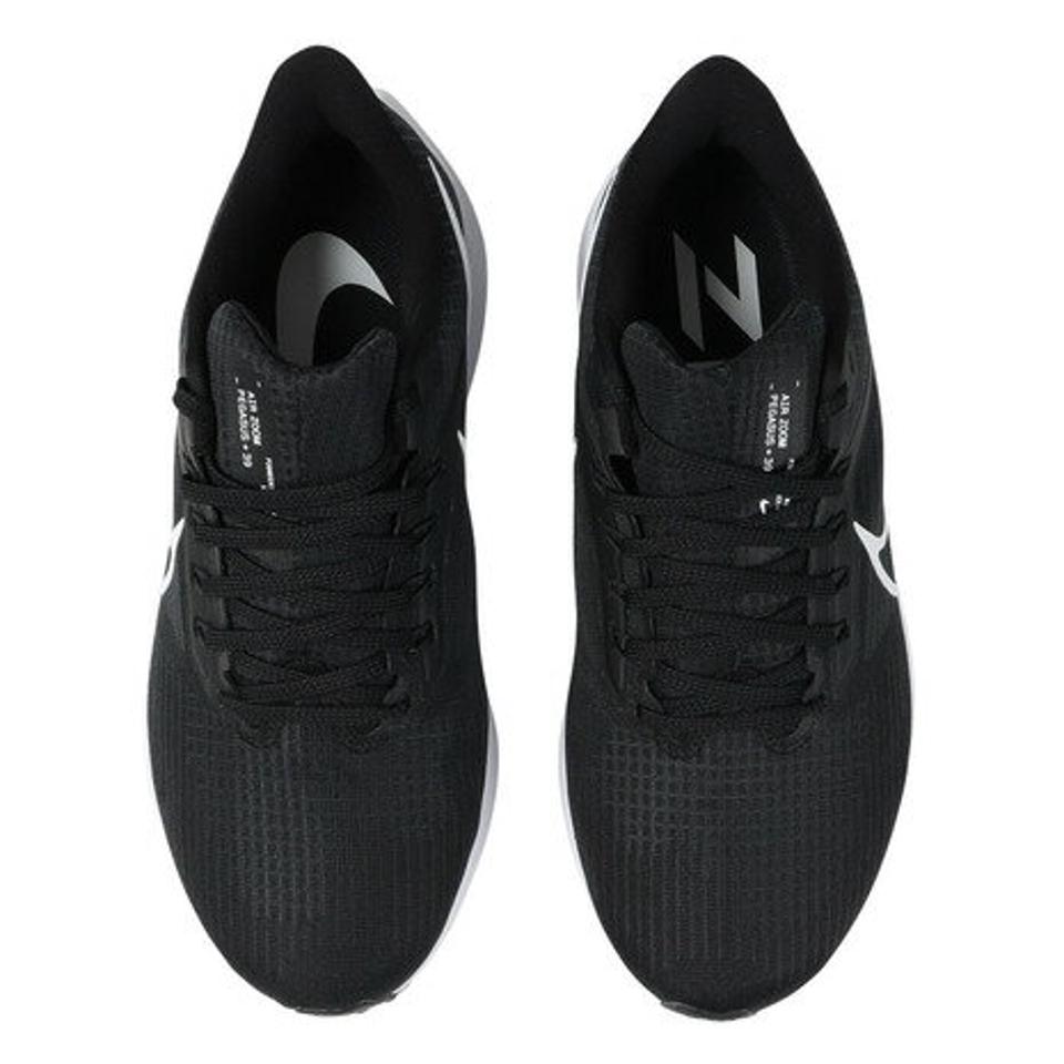ナイキ（NIKE）（メンズ）ランニングシューズ エア ズーム ペガサス 39 4E ブラック DM0174-001 スニーカー 厚底 プレート ジョギング 幅広 軽量 駅伝 部活
