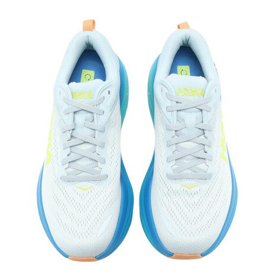ホカ（HOKA）（メンズ）ランニングシューズ ボンダイ 8 BONDI 8 グレー グリーン 1123202-IFBOB スニーカー トレーニング ジョギング 軽量