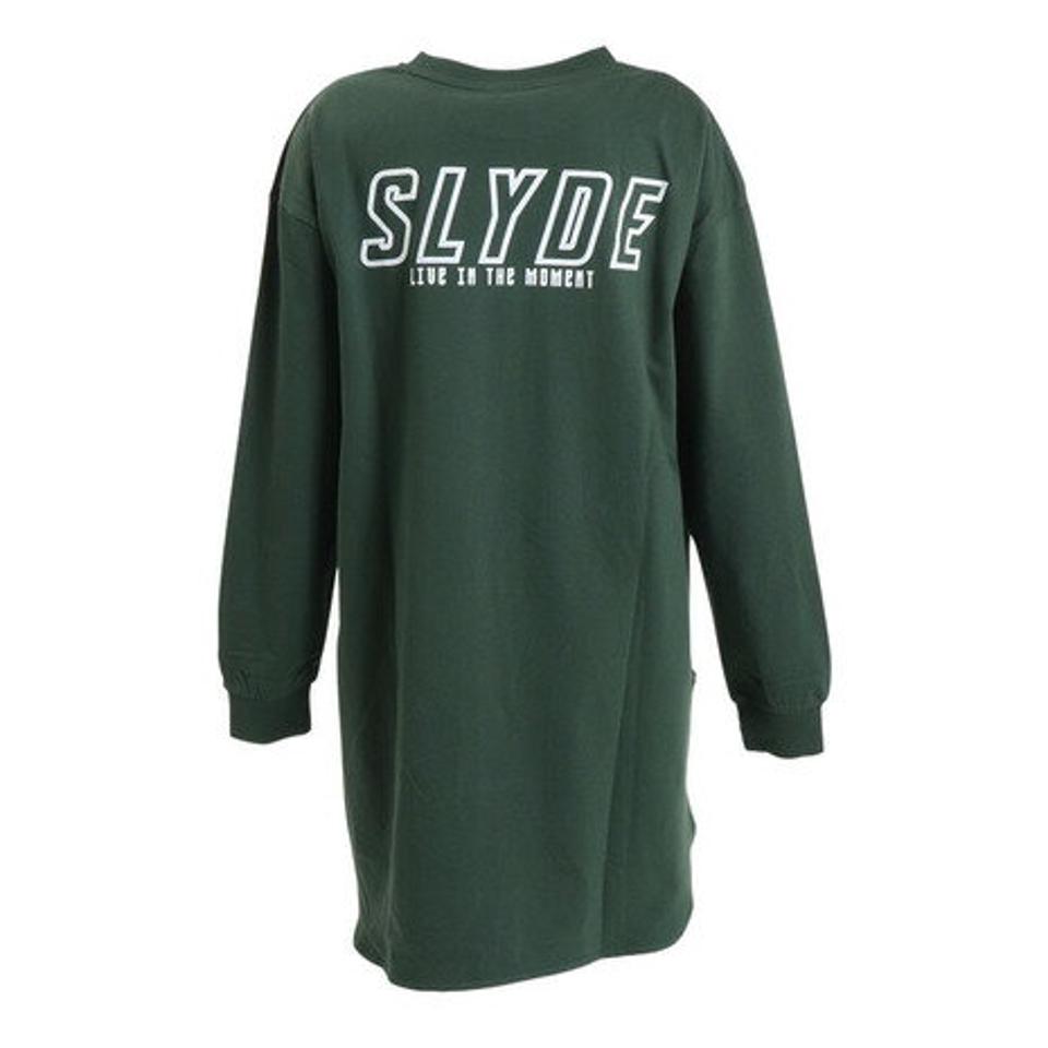 スライド（SLYDE）（レディース）長袖 チュニック Tシャツ SL2022AWLAPP004GRN