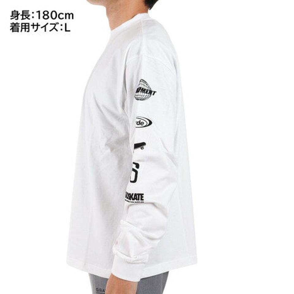 スライド(SLYDE)(メンズ)長袖 Arm GPPrint Tシャツ SL2022AWMAPP011WHT