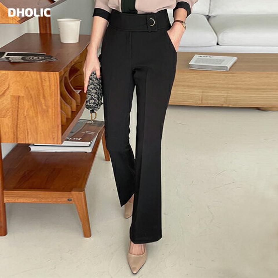 裏起毛フレームボタンフレアスラックス・b00176 レディース 【pt】スラックス パンツ ズボン ロング フレア スリム 裏起毛 単色 無地 シンプル 大人 きれいめ オフィス オケージョン ハイウエスト センタープレス 冬 韓国ファッション