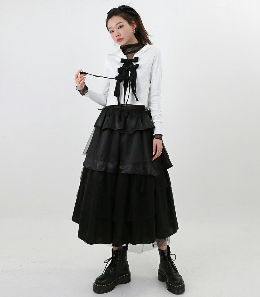 【マケット特価】フードリボンリブカーディガン・p000199 レディース 【cd】カーディガン 羽織物 長袖 リブ りぼん ガーリー フード フーディー かわいい 可愛い ユニーク 個性的 秋 冬 韓国ファッション MKT セール