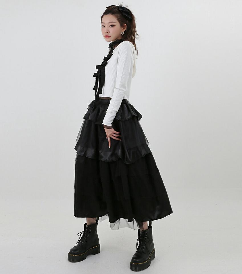 【マケット特価】フードリボンリブカーディガン・p000199 レディース 【cd】カーディガン 羽織物 長袖 リブ りぼん ガーリー フード フーディー かわいい 可愛い ユニーク 個性的 秋 冬 韓国ファッション MKT セール