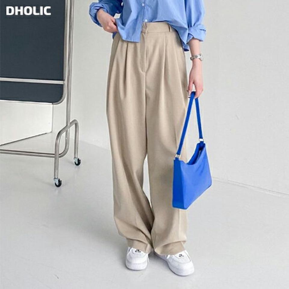 【マラソン特価】ツータックワイドスラックス・p000123 レディース 【pt】パンツ ズボン ロング ワイド ツータック 単色 無地 シンプル ベーシック 大人 きれいめ オケージョン オフィス カジュアル 秋 冬 韓国ファッション MKT