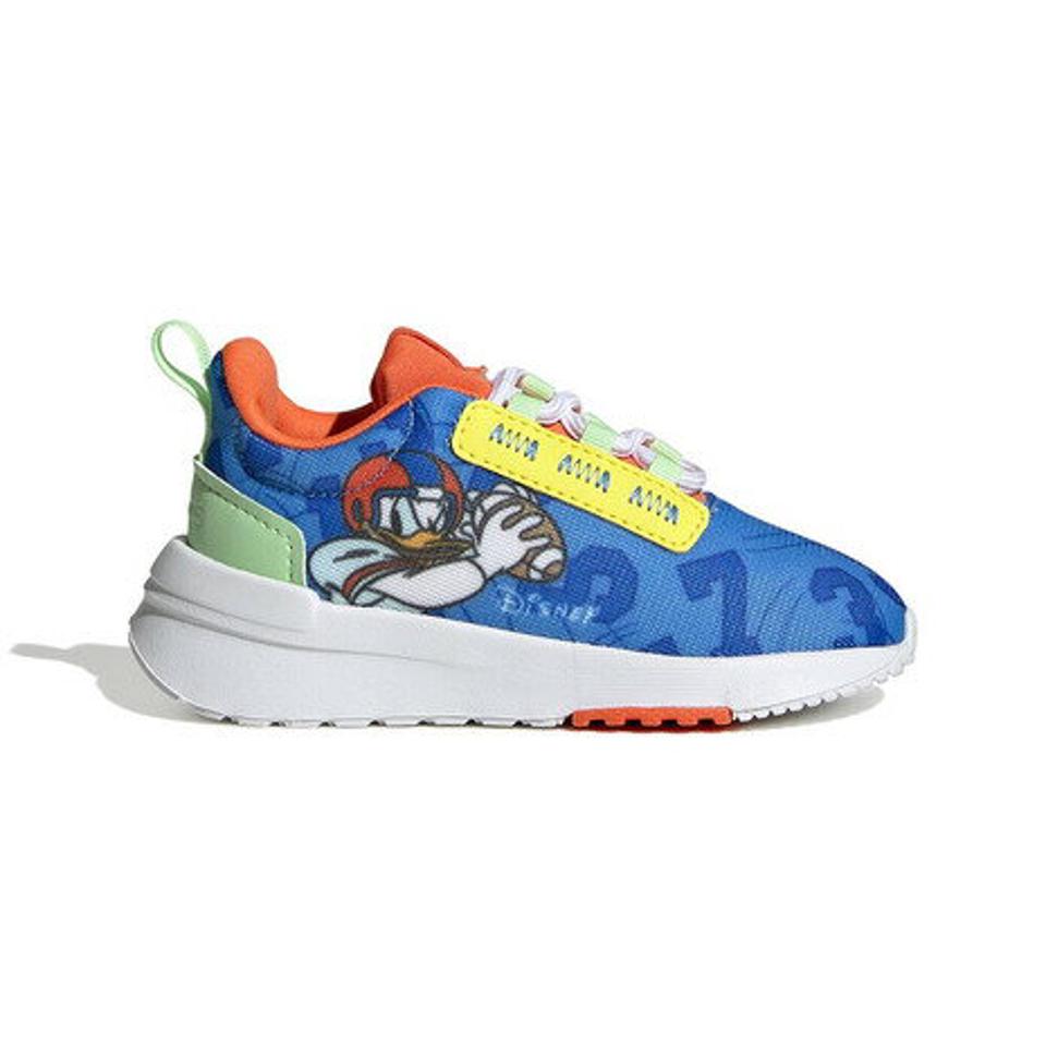 アディダス（adidas）（キッズ）アディダス×ディズニー レーサー TR21 ブルー ホワイト GY6644 ドナルドダック ジュニア スポーツシューズ スリッポン