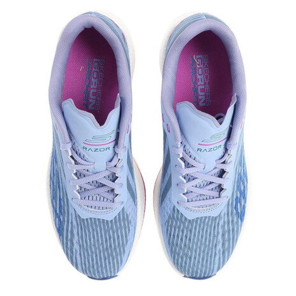 スケッチャーズ（SKECHERS）（レディース）ランニングシューズ 青 レディース ゴーランレイザー GO RUN RAZOR 4 ブルー 172075-PERI スニーカー ジョギング