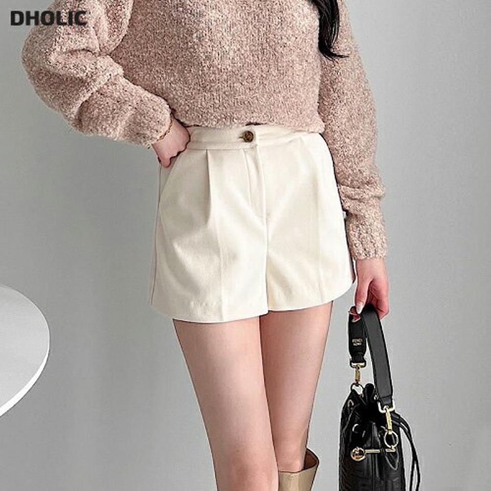 ワンタックボタンショートパンツ・p000249 レディース 【pt】パンツ ズボン ショート丈 ミニ ワンタック 短パン ショーパン 単色 無地 シンプル ベーシック 大人 カジュアル 秋 冬 韓国ファッション MKT