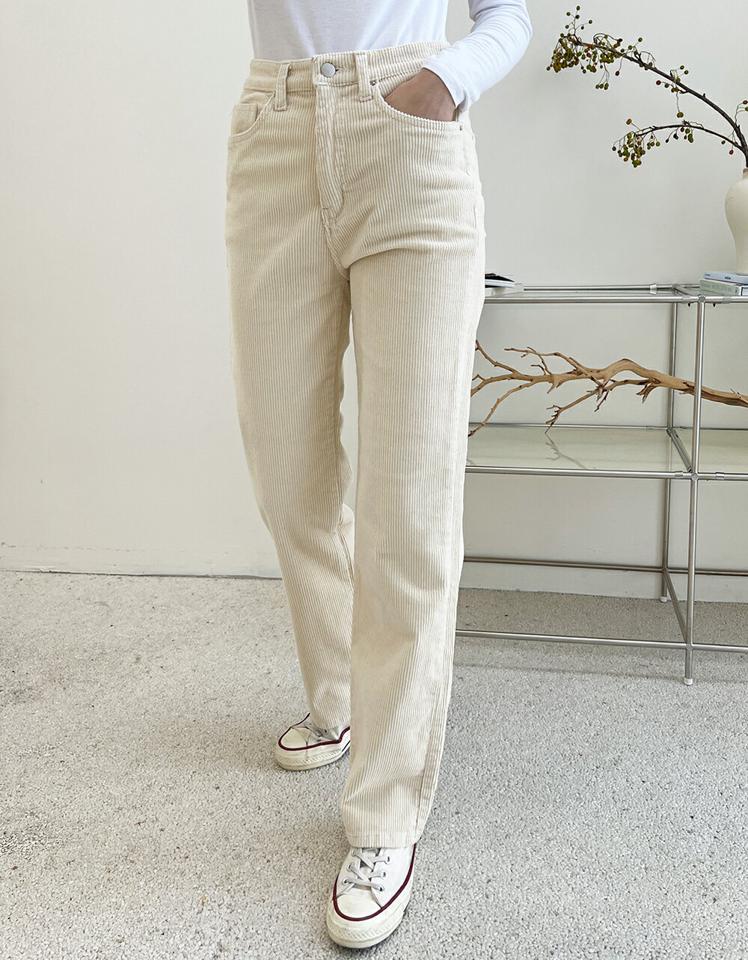 コーデュロイストレートパンツ・p000092 レディース 【pt】パンツ ズボン ロング コーデュロイ ストレート 単色 無地 シンプル カジュアル ラフ 大人 秋 冬 韓国ファッション MKT