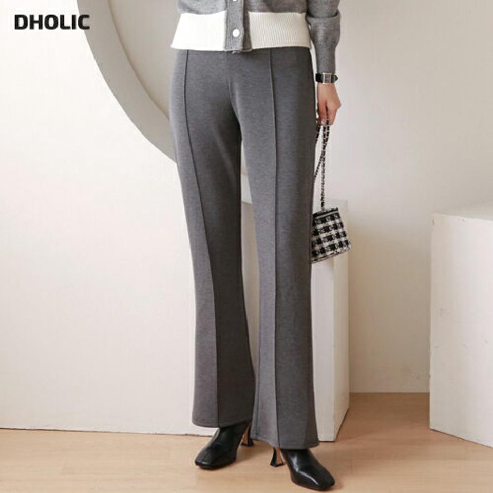 センターラインストレッチフレアパンツ・p000396 レディース 【pt】パンツ ロング丈 単色 無地 シンプル ベーシック フレア ストレッチ 伸縮性 秋 冬 フェミニン キュート 大人 かわいい 可愛い 韓国ファッション MKT