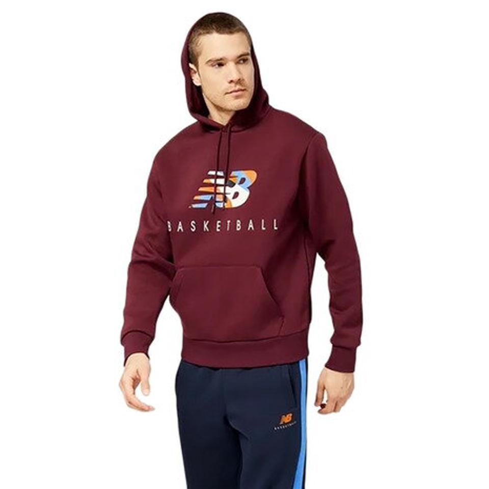 【15%OFFクーポン対象!12/25まで】ニューバランス(new balance)(メンズ)バスケットボールウェア Hoops Classic Court スウェットプルオーバーフーディー MT23585NBY MT23585ECL