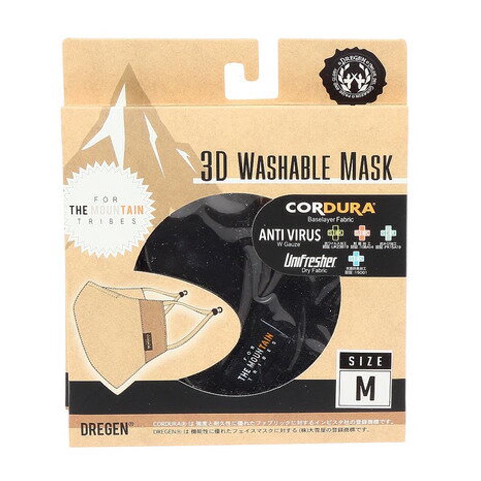 ドレゲン（DREGEN）（メンズ）3D WASHABLE マスク AN20MK010203 BLACK