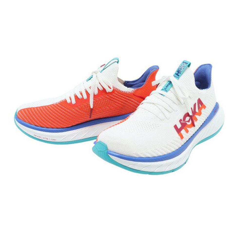 【2/25 24h限定 エントリー＆対象4店舗買い回りで最大P10倍！】ホカ（HOKA）（メンズ）ランニングシューズ カーボン X 3 ホワイト 1123192-WFM スニーカー トレーニングシューズ ジョギング 部活 長距離