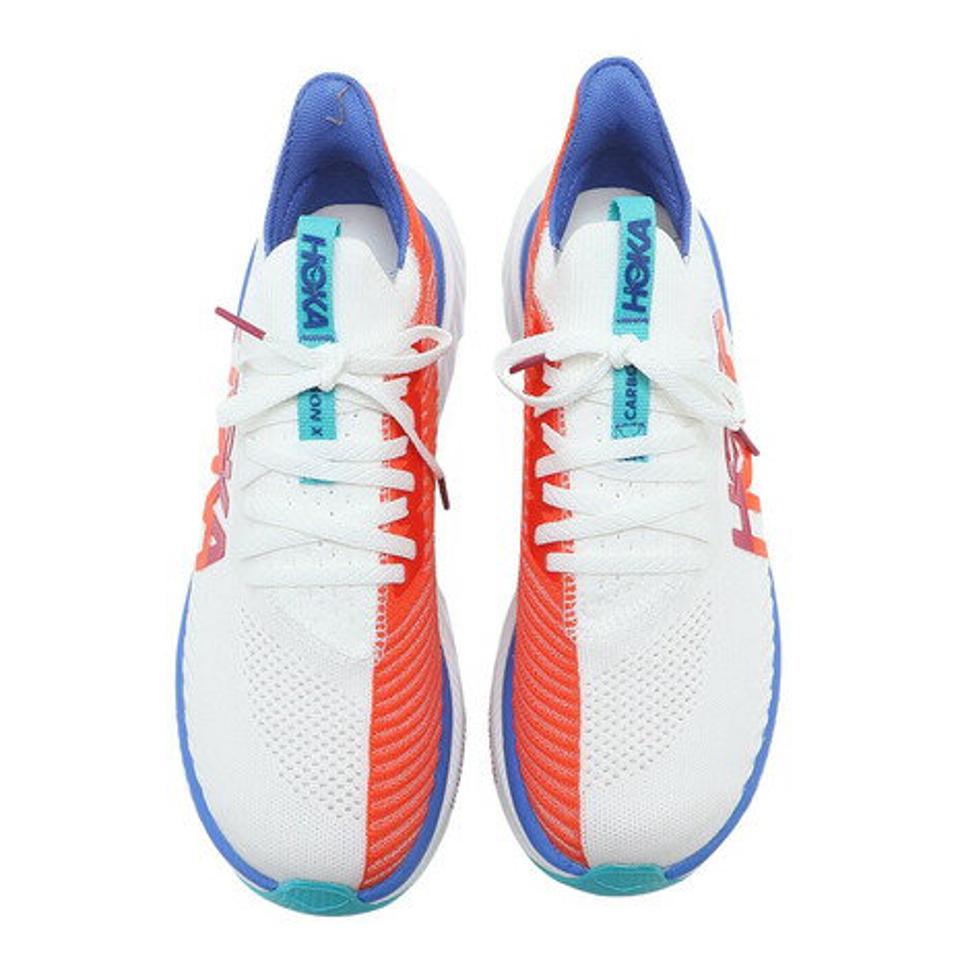 【2/25 24h限定 エントリー＆対象4店舗買い回りで最大P10倍！】ホカ（HOKA）（メンズ）ランニングシューズ カーボン X 3 ホワイト 1123192-WFM スニーカー トレーニングシューズ ジョギング 部活 長距離