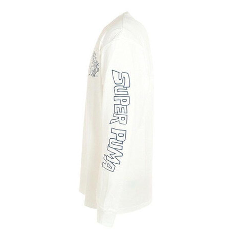 プーマ(PUMA)(メンズ)SUPER PUMA 長袖Tシャツ 674801 02 WHT