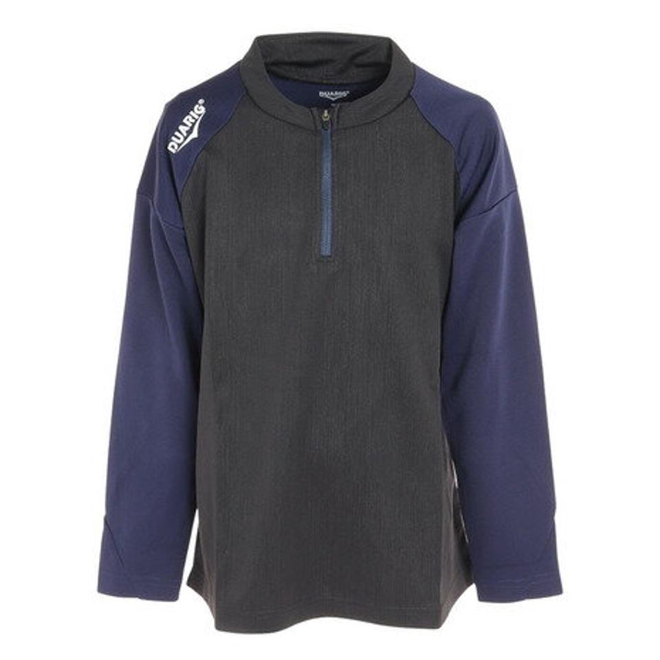 【20％OFFクーポン 3/12まで】デュアリグ（DUARIG）（キッズ）サッカーウェア ジュニア 防泥 スリムフィット ハーフジップシャツ 2S8207-SCWR-742UK NVY