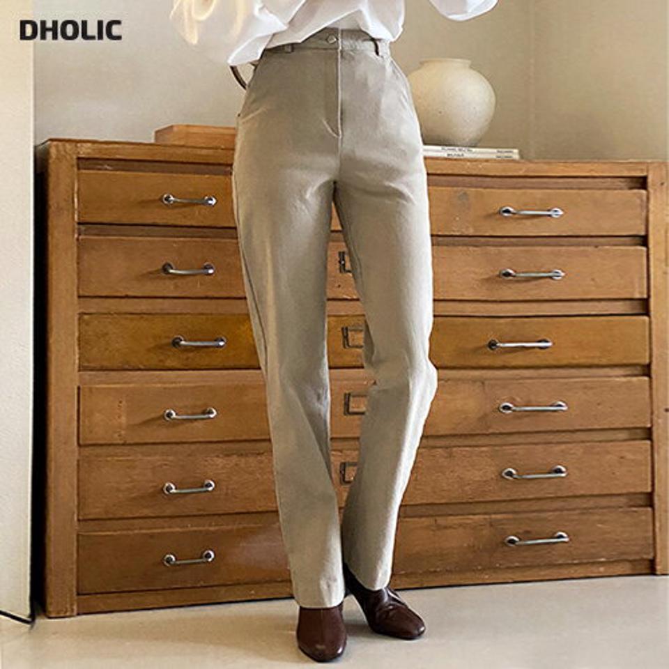 両起毛ストレートパンツ・t00198 レディース 【pt】パンツ ズボン ロング ストレート 裏起毛 単色 無地 シンプル ベーシック 大人 カジュアル きれいめ ハイウエスト ベルトループ 秋 冬 韓国ファッション