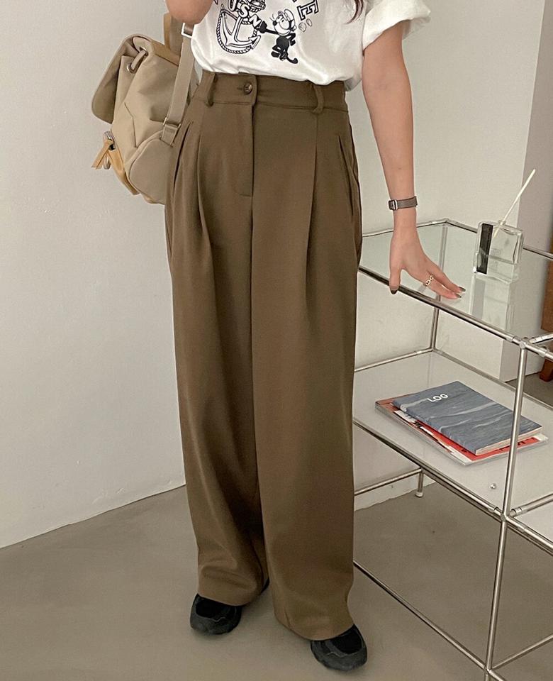 【マケット特価】サイドポケットスラックス・p000497 レディース 【pt】パンツ ズボン スラックス ロング ポケット 単色 無地 シンプル ベーシック ベルトループ オフィス オケージョン きれいめ 大人 秋 冬 韓国ファッション MKT セール