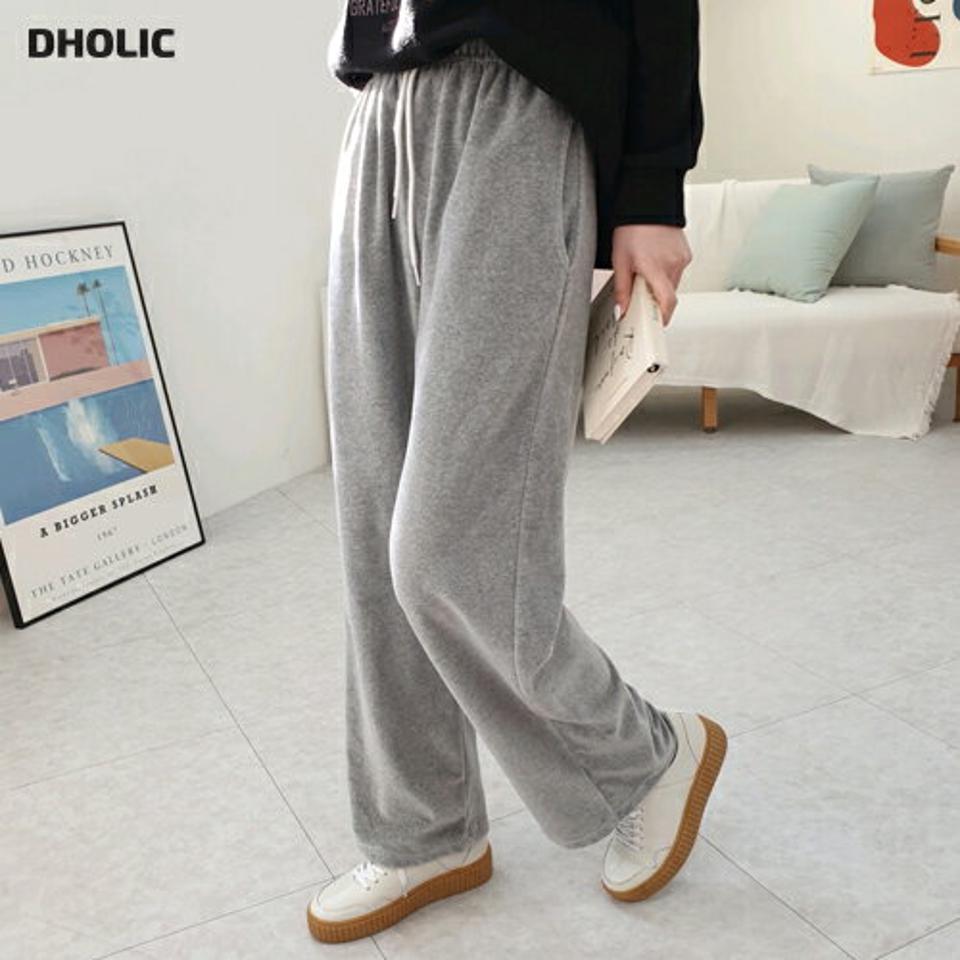 【マケット特価】ベロアドロストワイドパンツ・p000452 レディース 【pt】パンツ ズボン ロング ワイド ドロスト ウエストゴム ベロア 単色 無地 シンプル カジュアル ラフ 楽ちん ワンマイルウェア 大人 体型カバー 秋 冬 韓国ファッション MKT セール