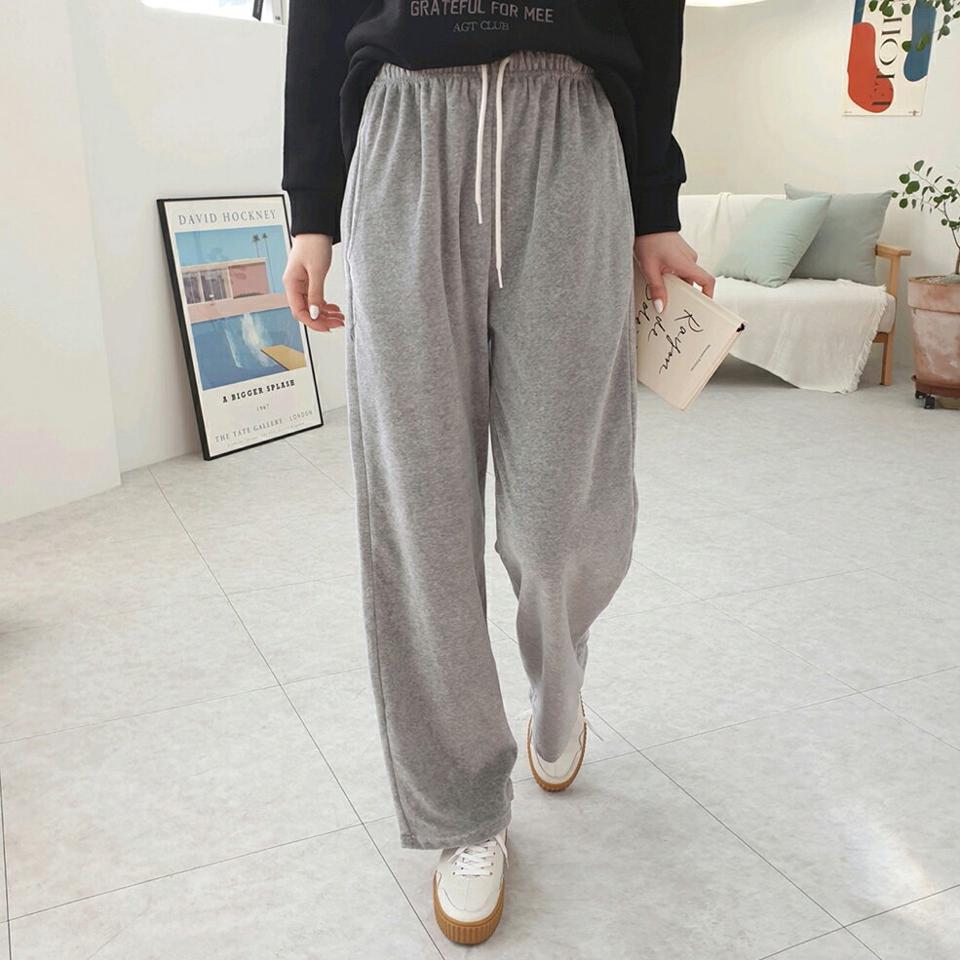 【マケット特価】ベロアドロストワイドパンツ・p000452 レディース 【pt】パンツ ズボン ロング ワイド ドロスト ウエストゴム ベロア 単色 無地 シンプル カジュアル ラフ 楽ちん ワンマイルウェア 大人 体型カバー 秋 冬 韓国ファッション MKT セール