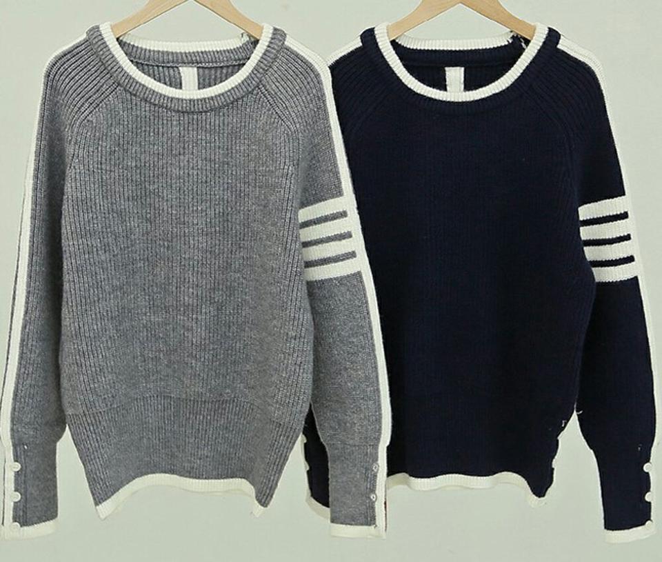 ウール混トリコロールラグランニット・p000525 レディース 【tops】トップス ニット 長袖 ラグランスリーブ ウール ラウンドネック ライン 配色 カジュアル ラフ 大人 秋 冬 韓国ファッション MKT