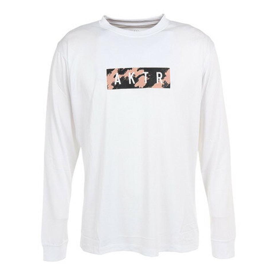 【10%OFFクーポン 3/23まで】アクター(AKTR)(メンズ、レディース)バスケットボールウェア ゴースト カモ ロゴ長袖Tシャツ 222-014005