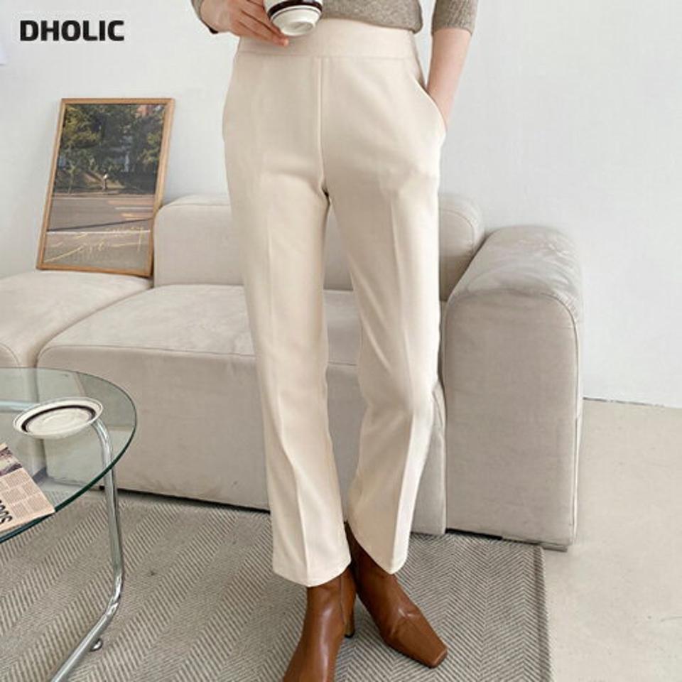 裏起毛ストレッチスラックスパンツ・p000756 レディース 【pt】パンツ ズボン スラックス ロング丈 ストレッチ 裏起毛 単色 無地 シンプル ベーシック 大人 きれいめ オケージョン 結婚式 オフィス クロップド丈 冬 韓国ファッション MKT