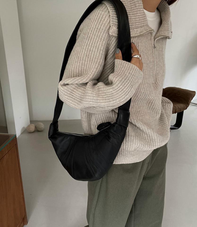 ウール混ハーフジップカラーニット・p000680 レディース 【tops】トップス ニット 長袖 ハーフジップ ジップアップ リブ 大きい襟 ウール 単色 無地 シンプル 大人 カジュアル ラフ 秋 冬 韓国ファッション MKT