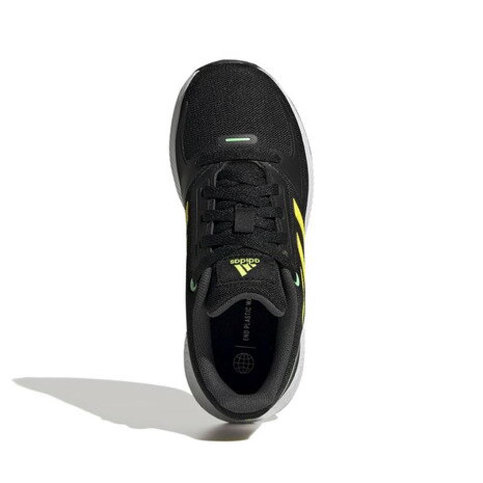 アディダス（adidas）（キッズ）ジュニア スニーカー コアファイト 2.0 ブラック イエロー HR1408 スポーツ シューズ 軽量 通学 登校 運動靴