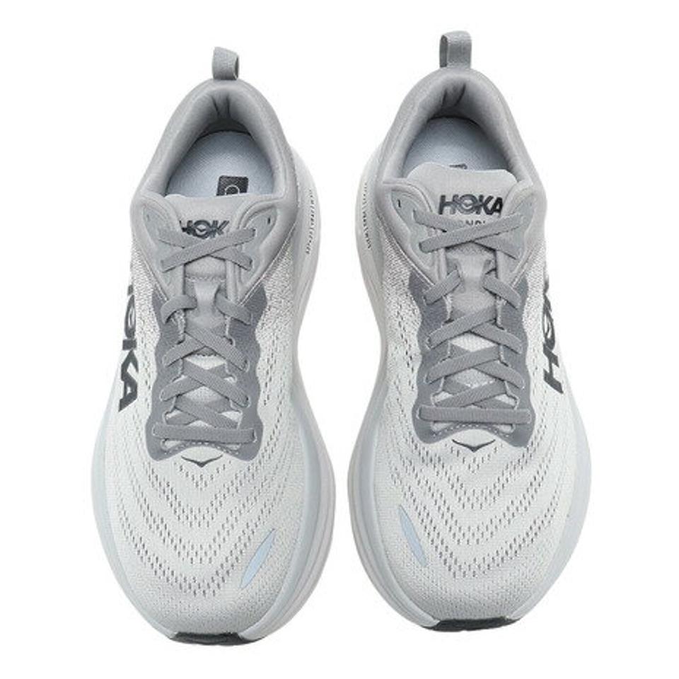 ホカ（HOKA）（メンズ）ランニングシューズ ボンダイ 8 ワイド Bondi 8 Wide グレーホワイト 1127953-SHMS スニーカー ジョギングシューズ 部活