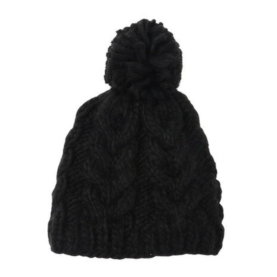 ロキシー（ROXY）（レディース）ポーラーフリース付き WINTER BEANIE ビーニー ERJHA04014 KVJ0 ブラック 帽子 ニット帽 スキー スノーボード