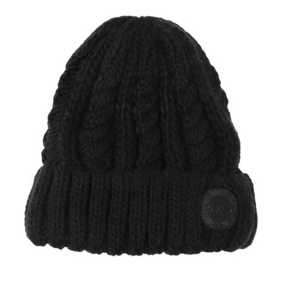 ロキシー（ROXY）（レディース）ポーラーフリース付き TRAM BEANIE ビーニー ERJHA04013 KVJ0 ブラック 帽子 ニット帽 スキー スノーボード