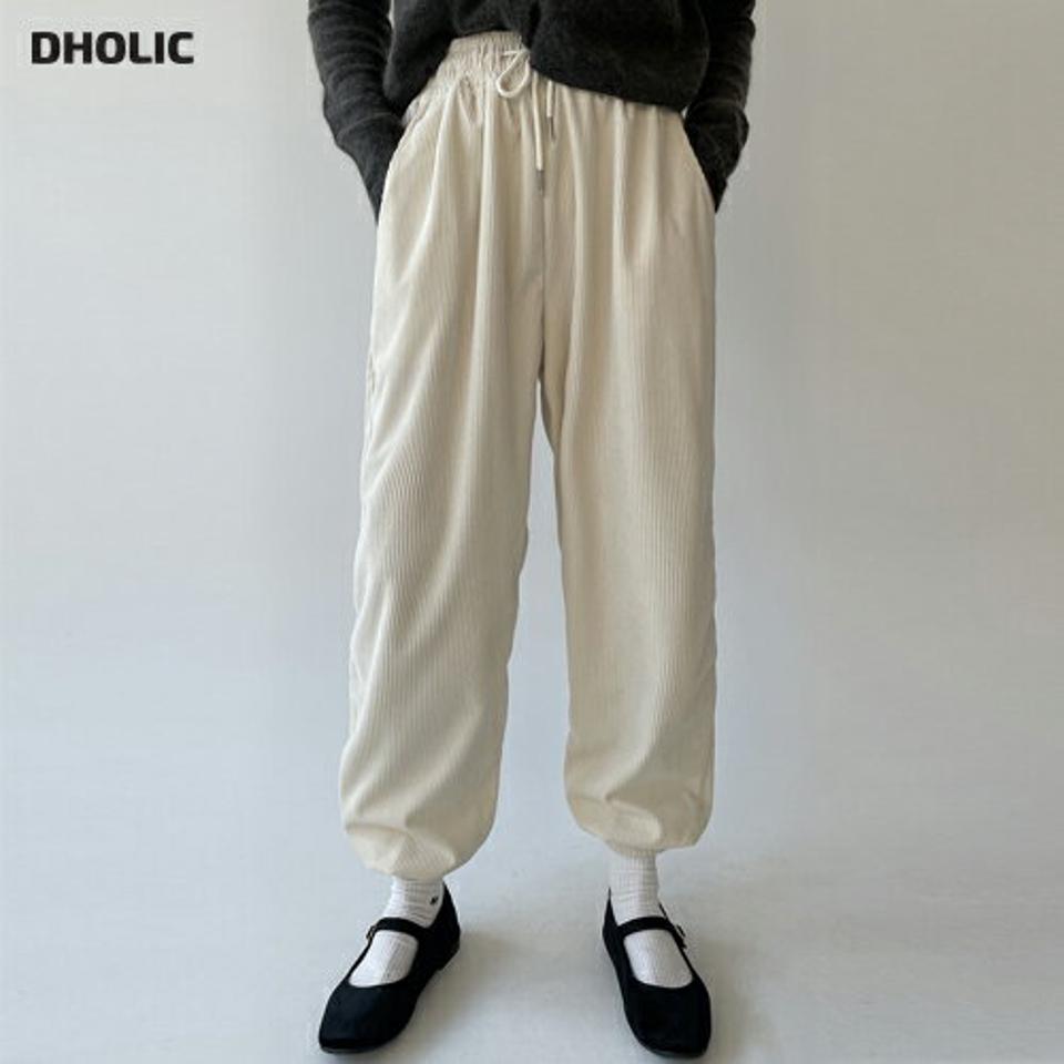 【只今10%OFF】コーデュロイドロストジョガーパンツ・p000846 レディース 【pt】パンツ ズボン ロング丈 ジョガーパンツ ドロスト ウエストゴム 楽ちん ラフ カジュアル コーデュロイ ワイド 大人 ワンマイルウェア 秋 冬 韓国ファッション MKT セール