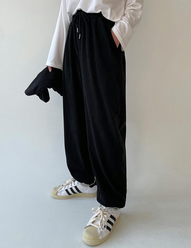 【只今10%OFF】コーデュロイドロストジョガーパンツ・p000846 レディース 【pt】パンツ ズボン ロング丈 ジョガーパンツ ドロスト ウエストゴム 楽ちん ラフ カジュアル コーデュロイ ワイド 大人 ワンマイルウェア 秋 冬 韓国ファッション MKT セール