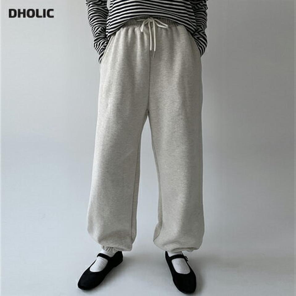 裏起毛ドロストスウェットジョガーパンツ・p000853 レディース 【pt】パンツ ズボン ジョガーパンツ ロング スウェット ドロスト ウエストゴム 単色 無地 シンプル カジュアル ラフ ワイド 裏起毛 ラフ 冬 韓国ファッション MKT