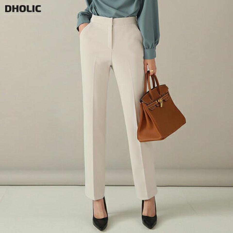 裏起毛シークレットゴムスラックス・b00225 レディース 【pt】パンツ ズボン ロング スラックス シークレットゴム 裏起毛 単色 無地 シンプル ベーシック オフィス オケージョン きれいめ ストレート ハイウエスト 冬 韓国ファッション