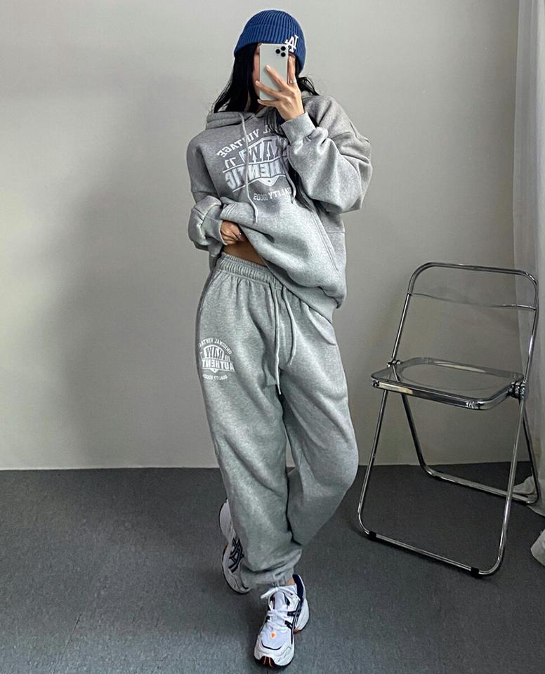 裏起毛AUTHENTICスウェットジョガーパンツ・p000787 レディース 【pt】パンツ ロング丈 スウェット トレーナー ジョガーパンツ 裏起毛 ロゴ ウエストゴム 秋 冬 カジュアル ラフ ゆったり 楽ちん 韓国ファッション MKT