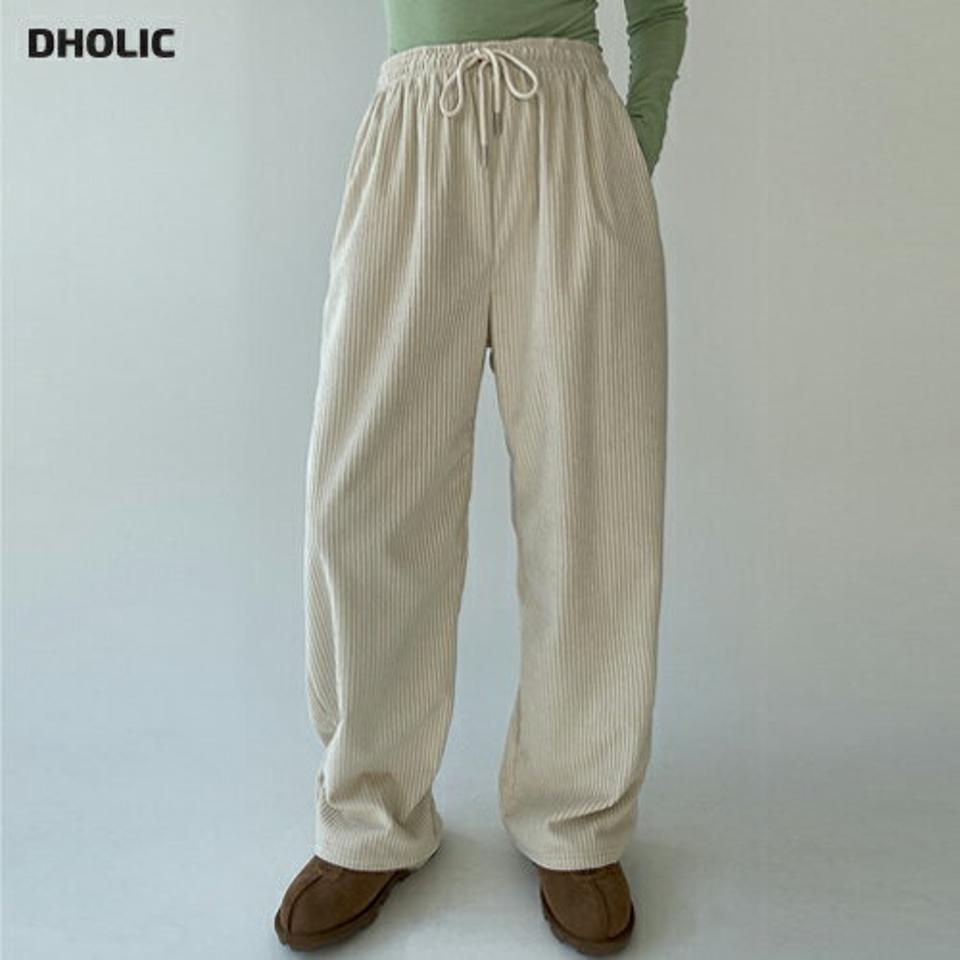 コーデュロイワイドドロストパンツ・p000802 レディース 【pt】パンツ ロング丈 柄 模様 ワイド ドロスト コーデュロイ 単色 ベーシック 秋 冬 カジュアル ラフ ゆったり 楽ちん ラフ 韓国ファッション MKT