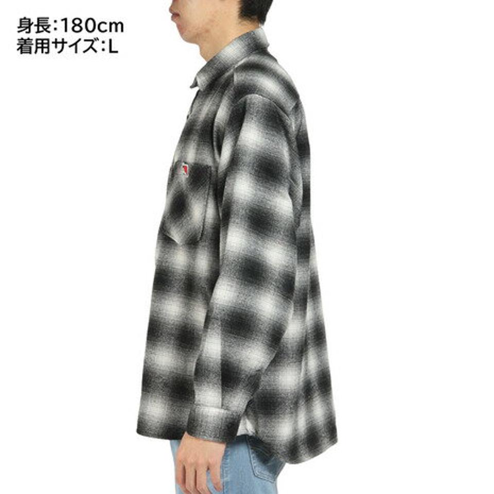 ベンデイビス（BEN DAVIS） オンブレ チェック ネル 長袖シャツ 2780017-BLK （メンズ）